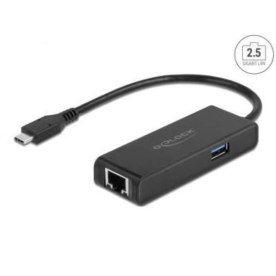 Delock USB Type-C™ Adapter to 2.5 Gigabit LAN with USB Type-A female
