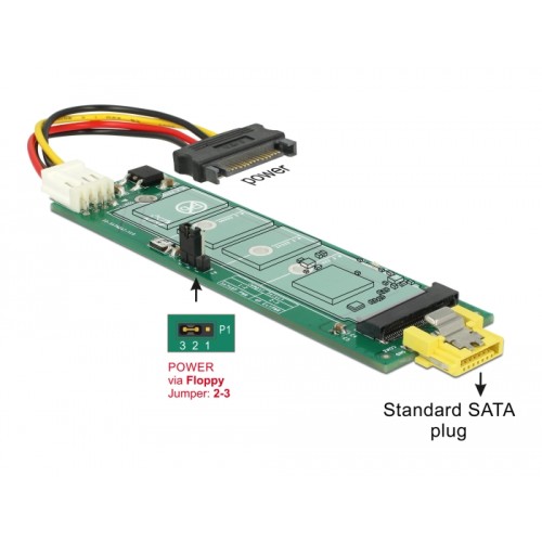 Delock Converter SATA pin 8 power receptacle  M.2 Key B slot