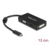 Delock Adapter USB Type-C™ Stecker  VGA / HDMI / DVI Buchse schwarz