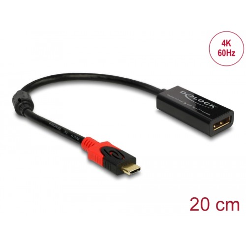 Delock DisplayPort Adapter for a USB Type-C™ monitor 4K 60 Hz