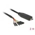 Delock Converter USB Type-C™ 2.0 male to LVTTL 3.3 V 6 pin pin header female separate 2.0 m