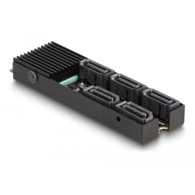 Delock Converter M.2 2280 Key B+M male to 5 x SATA with heat sink 2