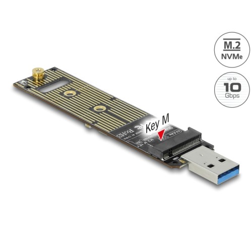 Delock Converter for M.2 NVMe PCIe SSD with USB 3.1 Gen 2
