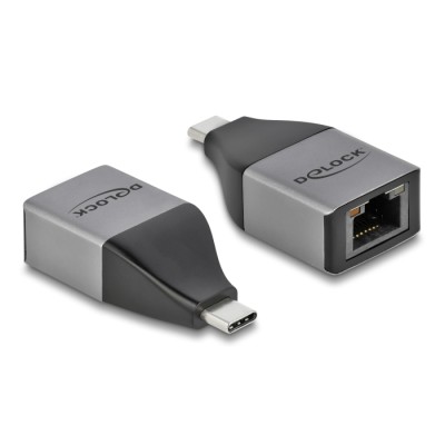 Delock USB Type-C™ Adapter to Gigabit LAN 10/100/1000 Mbps – compact design