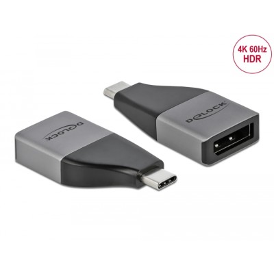 Delock USB Type-C™ Adapter to DisplayPort (DP Alt Mode) 4K 60 Hz – compact design