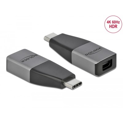 Delock USB Type-C™ Adapter to mini DisplayPort (DP Alt Mode) 4K 60 Hz – compact design