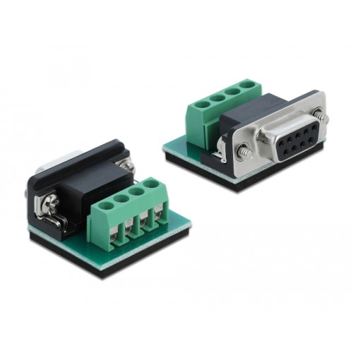 Delock Converter 1 x Serial RS-232 DB9 to 1 x Serial RS-485 with ESD protection 15 kV surge protection 600 W
