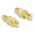 Delock Audio Adapter RCA female to female for installation, white ring