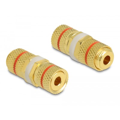 Delock Audio Adapter binding post to binding post for installation, red ring