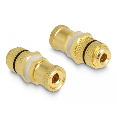 Delock Audio Adapter binding post to binding post for installation, black ring