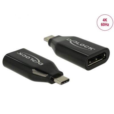 Delock Adapter USB Type-C™ male to DisplayPort female (DP Alt Mode) 4K 60 Hz