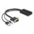 Delock HDMI to VGA Adapter with Audio 25 cm