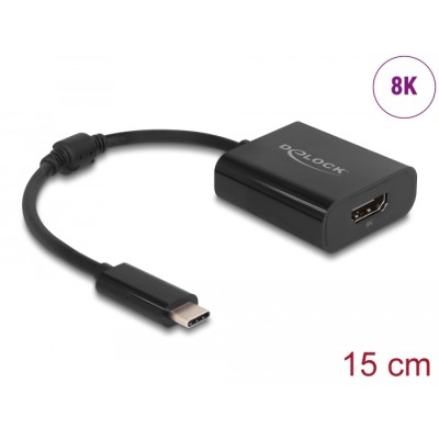 Delock USB Type-C™ Adapter to HDMI (DP Alt Mode) 8K with HDR function black