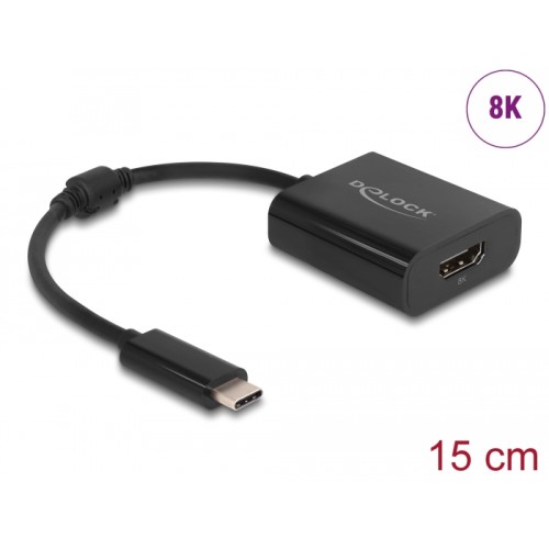Delock USB Type-C™ Adapter to HDMI (DP Alt Mode) 8K with HDR function black