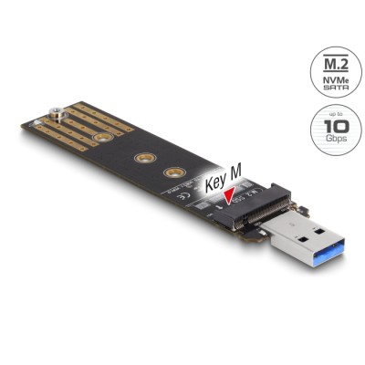 Delock Combo Converter for M.2 NVMe PCIe or SATA SSD with USB 3.2 Gen 2