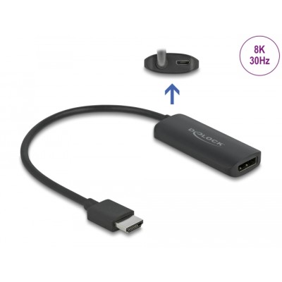 Delock Adapter HDMI-A male to DisplayPort female 8K