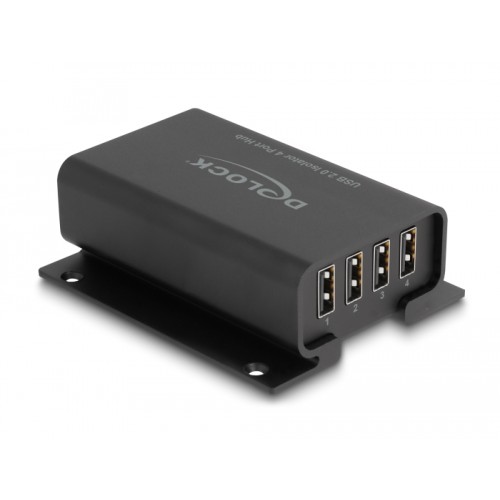 Delock 4 Port USB 2.0 Isolator Hub with 5 kV Isolation for data lines