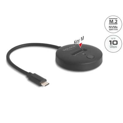 Delock M.2 Docking Station for M.2 NVMe / SATA SSD with USB 10 Gbps USB Type-C™ male