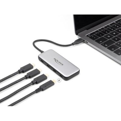 Delock USB 10 Gbps USB Type-C™ Hub with 4 x USB Type-C™ female and PD 85 Watt 2