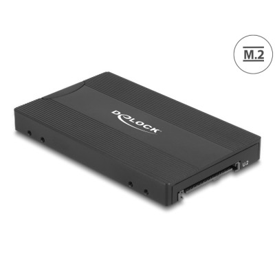 Delock Converter M.2 Key M NVMe SSD to U.2 or M.2 Key B SATA SSD to SATA - tool free
