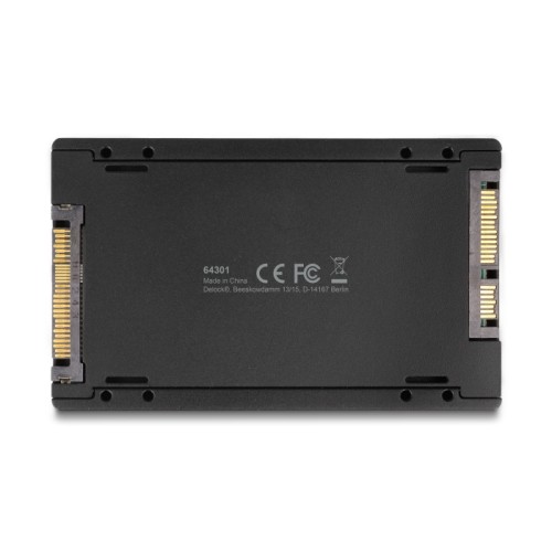 Delock Converter M.2 Key M NVMe SSD to U.2 or M.2 Key B SATA SSD to SATA - tool free