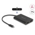 Delock Adapter USB Type-C™ to 2 x DisplayPort 4K 60 Hz with DisplayLink® graphics and USB PD