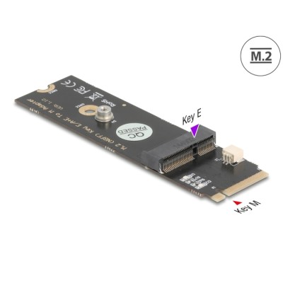 Delock Converter M.2 Key M male to M.2 Key E slot for USB and PCIe modules