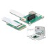 Delock Converter Mini PCIe male to PCI Express x1 Slot with flexible cable and USB Port