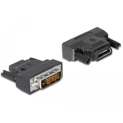 Delock Adapter DVI 24+1 pin male to HDMI female with LED - bidirectional