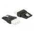 Delock Adapter Power 4 pin Molex female to SATA power 15 pin female with metal clip