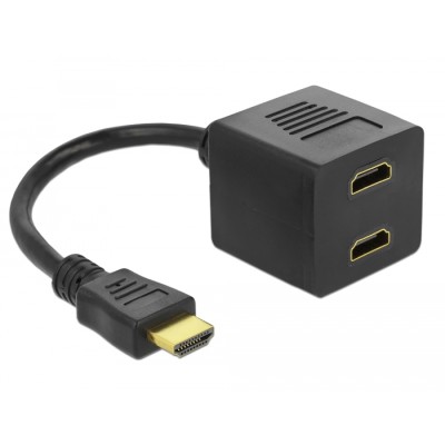 Delock Adapter HDMI male to 2 x HDMI female