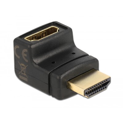 Delock Adapter HDMI male to HDMI female 90° up