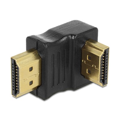 Delock Adapter HDMI male to HDMI male 90° down