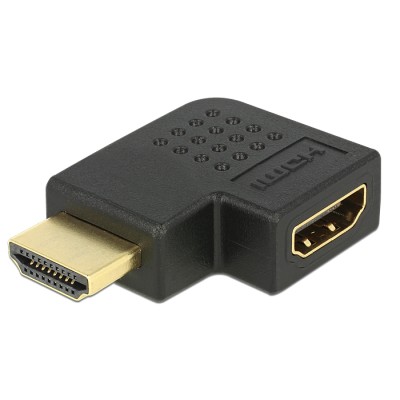 Delock Adapter HDMI male to HDMI female 90° left