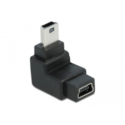 Delock Adapter USB-B mini 5pin male to female 90°angled
