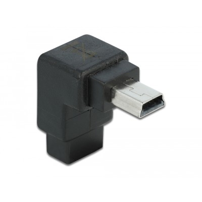 Delock Adapter USB-B mini 5pin male to female 90°angled 2