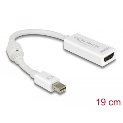 Delock Adapter mini DisplayPort 1.1 male  HDMI female Passive white