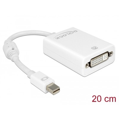 Delock Adapter mini DisplayPort 1.1 male- DVI female Passive white