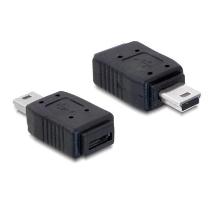 Delock Adapter USB mini male to USB micro-A+B female