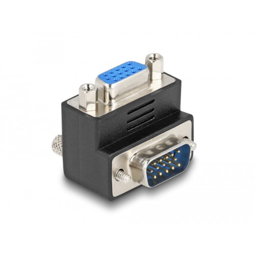 Delock Adapter VGA male to female 90° angled