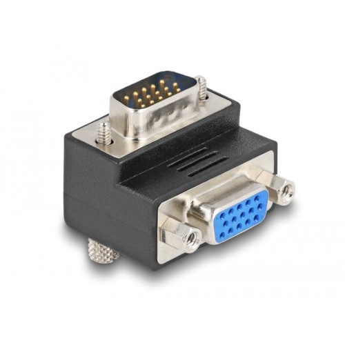 Delock Adapter VGA male to female 90° angled