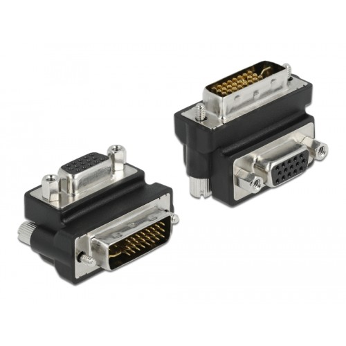 Delock Adapter VGA female to DVI 24+5 pin male 90° right angled