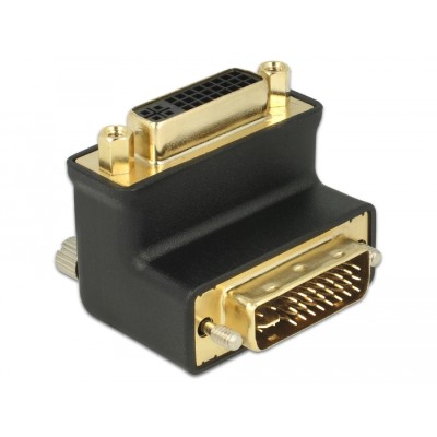 Delock Adapter DVI 24+5 pin male  female right angled