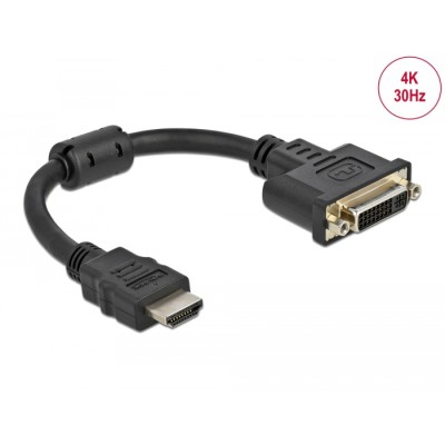 Adapter HDMI male to DVI 24+5 female 4K 30 Hz 20 cm