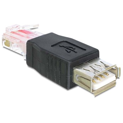 Delock Adapter USB female  RJ45 male