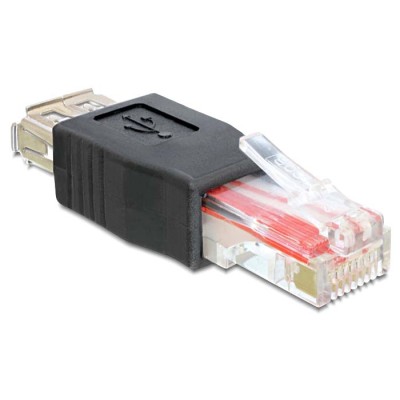 Delock Adapter USB female  RJ45 male 2