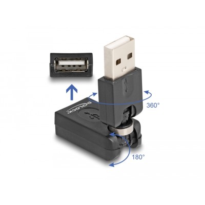 Delock Rotation adapter USB 2.0-A male to female