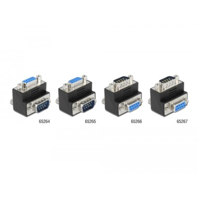 Delock D-Sub 9 pin male to female 270° angled 2