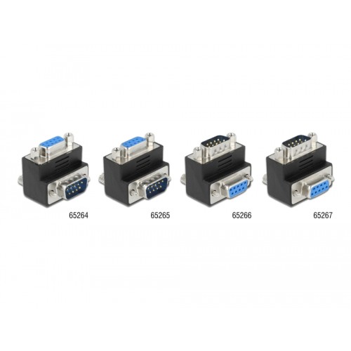 Delock D-Sub 9 pin male to female 270° angled