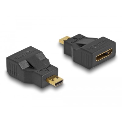 Delock Adapter High Speed HDMI with Ethernet – mini C female > micro D male